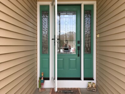 Exterior Door with Double Sidelite by Doors-N-More
