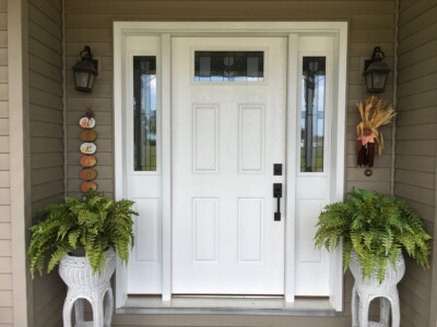 Exterior Door with Double Sidelites by Doors-N-More