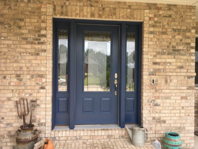 Exterior Door with Double Sidelites by Doors-N-More