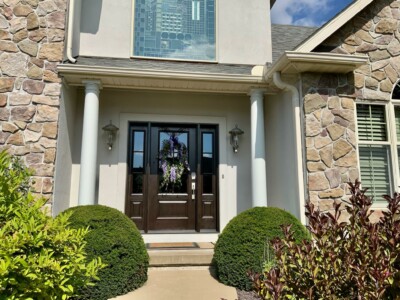 Exterior Door with Double Sidelites by Doors-N-More