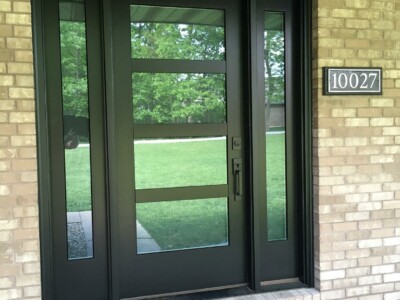 Exterior Door with Double Sidelites by Doors-N-More